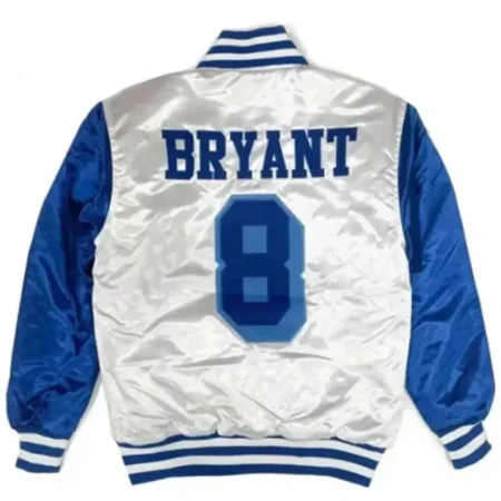 Kobe Bryant Crenshaw Varsity White Jacket Back 1
