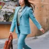 The White Lotus Valentina Stylish Blue Suit