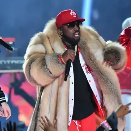 Big Boi Super Bowl Fur Multicolored Coat