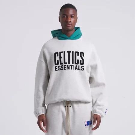 Boston Celtics Unisex NBA x Essentials Fear of God Pullover Hoodie Gray