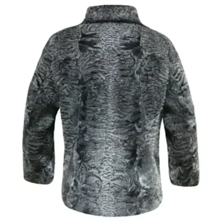 Broadtail Sawarka Persian Karakul Astrakhan Lamb Fur Grey Winter Jacket webp