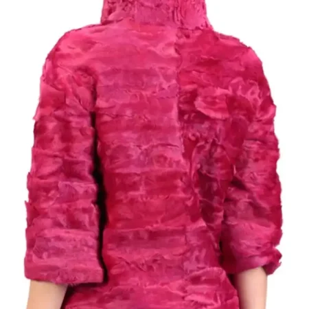 Buy Barbara Persian Lamb Fur Hot Pink Jacket For Men And Women webp