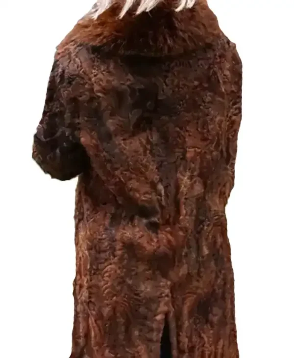 Buy Cognac Persian Lamb Fur Stroller Fox Brown Coat For Unisex webp