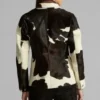 Buy Cowhide Black And White Fur Leather Blazer For Men And Women.webp