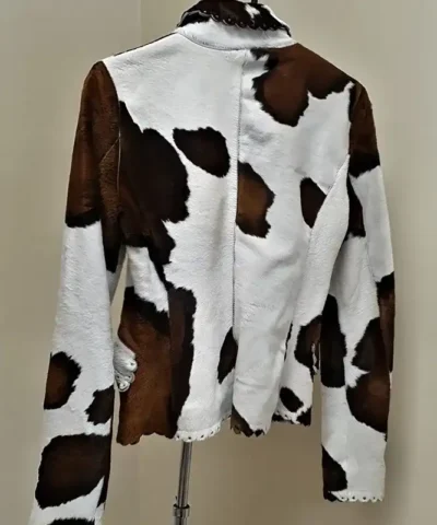 Buy Cowhide Brown And White Leather Fur Jacket For Men And Women.webp