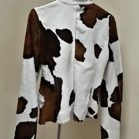 Buy Cowhide Brown And White Leather Fur Jacket For Men And Women webp