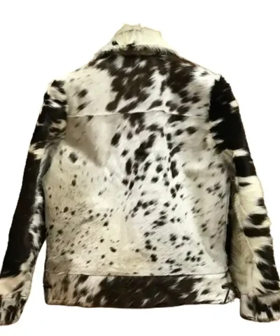 Buy Cowhide Brown Black And White Leather Fur Jacket For Men And Women.webp