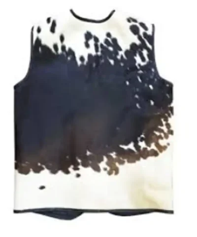 Buy Cowhide Colorblock Leather Fur Vest For Men And Women.webp