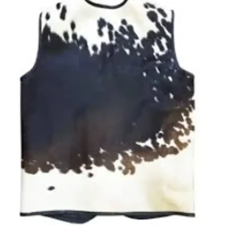 Buy Cowhide Colorblock Leather Fur Vest For Men And Women webp