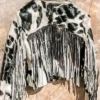 Buy Cowhide Fringe Black And White Fur Leather Jacket For Men And Women.webp