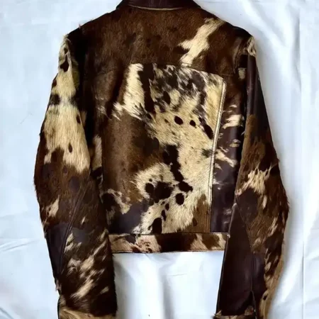 Buy Cowhide Fur Brown Leather Jacket For Men And Women webp