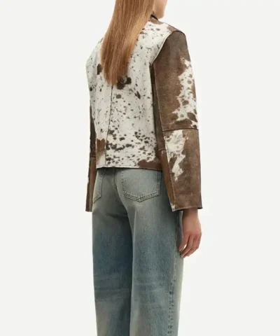 Buy Cowhide fur Brown And White leather Jacket For Men And Women.webp