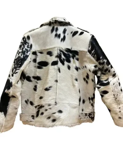 Buy Now Cowhide Black And White Biker Leather Fur Jacket For Men And Women.webp