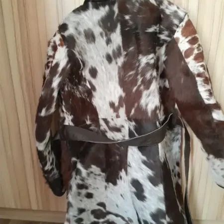 Buy Now Cowhide Fur Brown And White Leather Coat For Men And Women webp