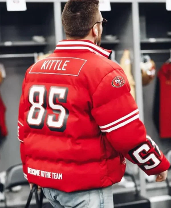 Buy Now OFF Season Kristin Juszczyk 49ers Red Puffer Jacket For Unisex