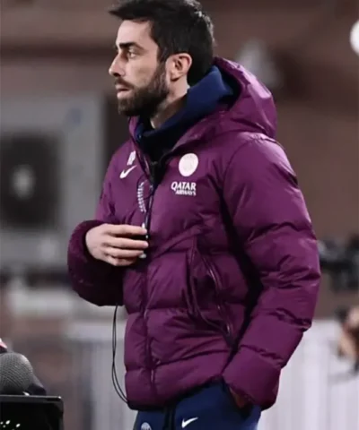 Buy Now Paris Saint Germain Nike Burgundy Hooded Puffer Jacket For Unisex 659x800