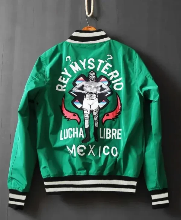 Buy Rey Mysterio 619 Mexico Stadium Varsity Jacket Back
