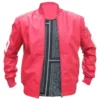 Buy Unisex 8 Ball Pink Bomber Leather Jacket 510x638