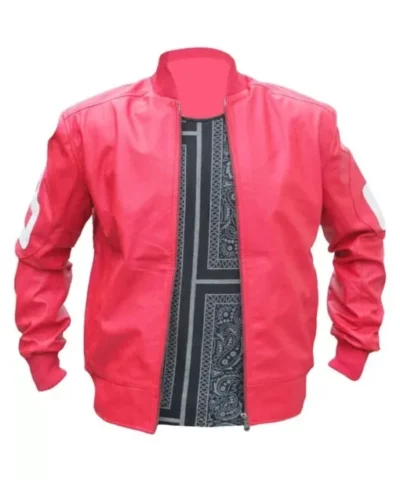 Buy Unisex 8 Ball Pink Bomber Leather Jacket 510x638
