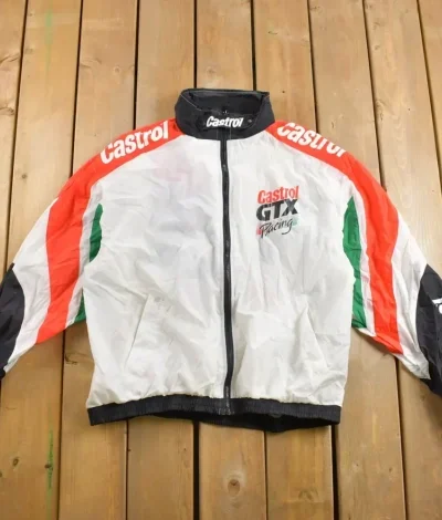 Castrol 1990s Vintage GTX Racing Windbreaker Jacket 600x470