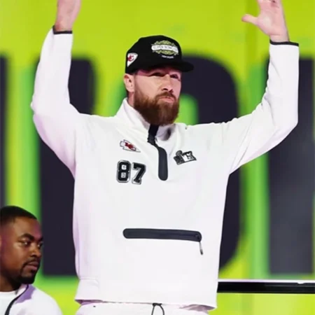 Chiefs Super Bowl LIX Opening Night Tech White Jacket