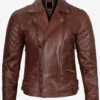 Cognac Mens Motorcycle Leather Biker Jacket 510x619