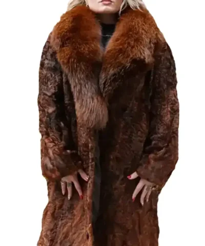 Cognac Persian Lamb Fur Stroller Fox Coat.webp