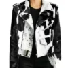 Cowhide Biker Fur Leather Jacket webp
