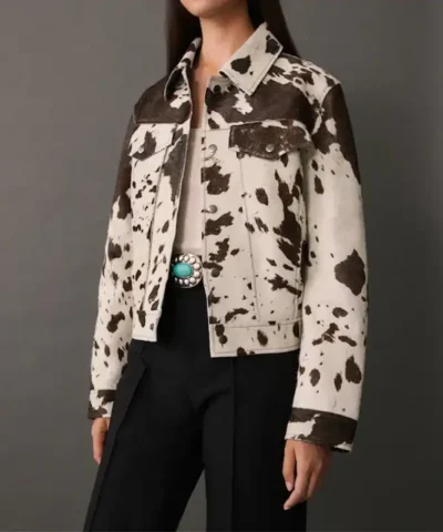 Cowhide Brown And White Jacket.webp