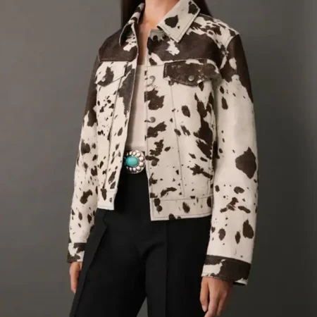 Cowhide Brown And White Jacket webp