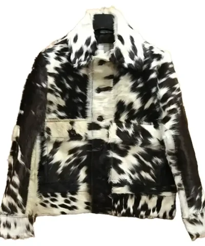 Cowhide Brown Black And White Fur Jacket.webp