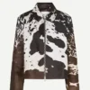 Cowhide Classic Brown And White Leather Jacket.webp