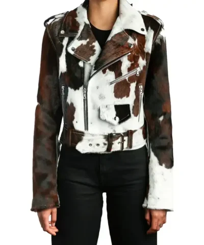 Cowhide Colorblock Fur Leather Jacket.webp