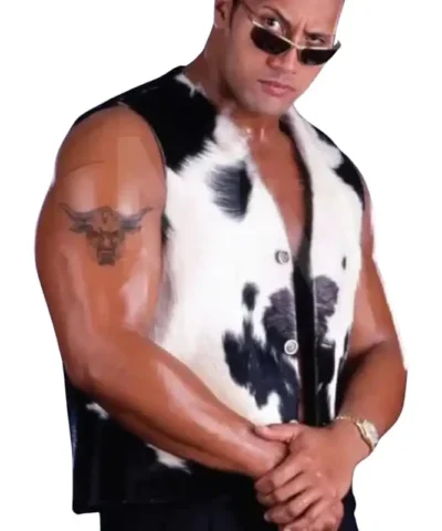 Cowhide From 90s The Rock On Raw Fur Vest.webp