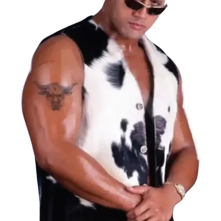Cowhide From 90s The Rock On Raw Fur Vest webp