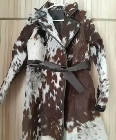 Cowhide Fur Brown And White Coat.webp