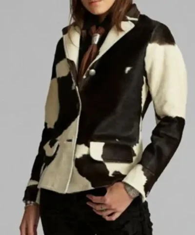 Cowhide Fur Leather Blazer.webp