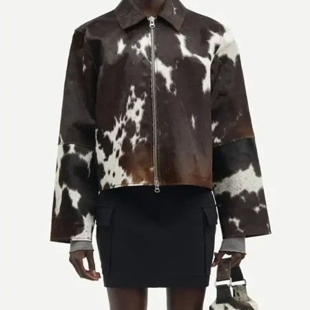 Cowhide Fur Multicolor Jacket webp