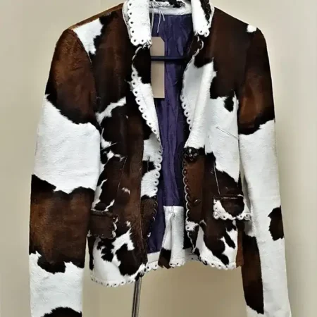 Cowhide Leather Fur Jacket webp
