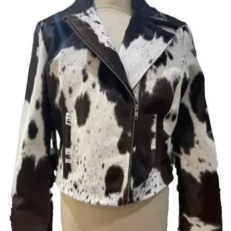 Cowhide Multicolor Leather Jacket webp