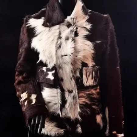 Cowhide Skin Fur Leather Jacket webp