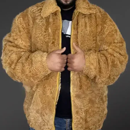 Crosby Persian Lamb Fur Brown Coat webp