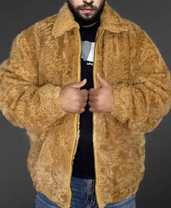 Crosby Persian Lamb Fur Brown Coat webp