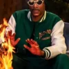 Death Row Records Snoop Dogg Green Paisley Varsity Jacket