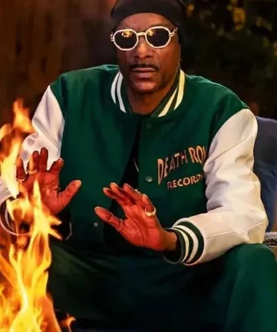 Death Row Records Snoop Dogg Green Paisley Varsity Jacket