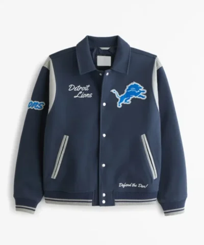 Detroit Lions Bomber Wool Jacket 600x680
