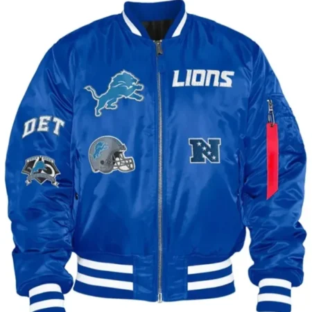 Detroit Lions MA 1 Bomber Jacket