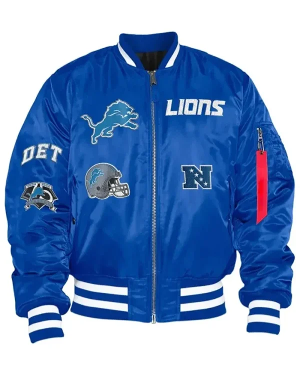 Detroit Lions MA 1 Bomber Jacket