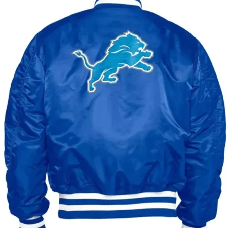 Detroit Lions MA 1 Bomber Jacket Back