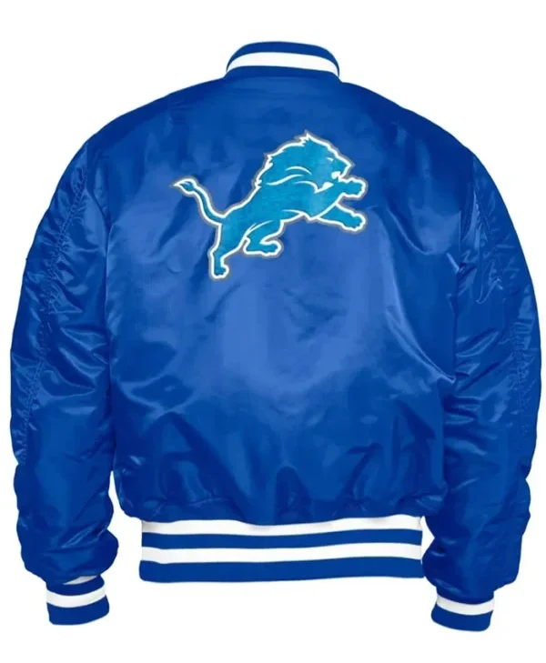 Detroit Lions MA 1 Bomber Jacket Back